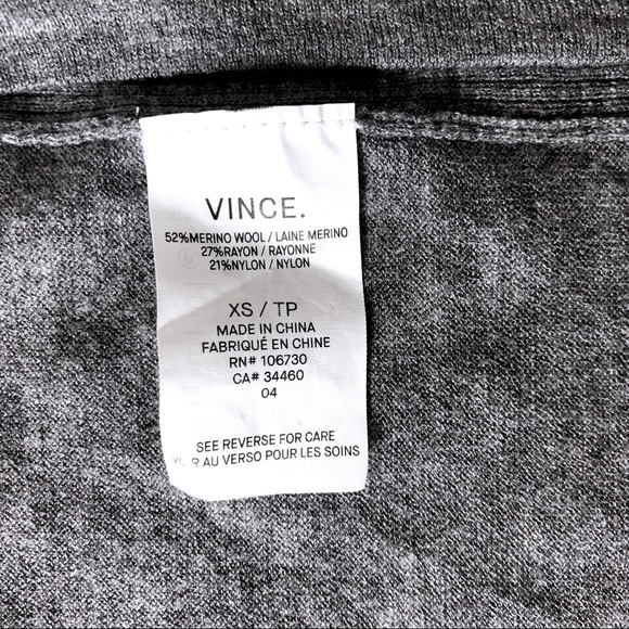 Vince Waterfall Drape Open Front Gray Cardigan - Picture 5 of 5